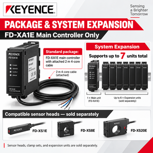 FD-XA1E ตัวควบคุมเซ็นเซอร์วัดการไหลแบบราง DIN NPN PNP 20-30VDC สำหรับเซ็นเซอร์วัดการไหลแบบหนีบ FD-XE - Product Image 5