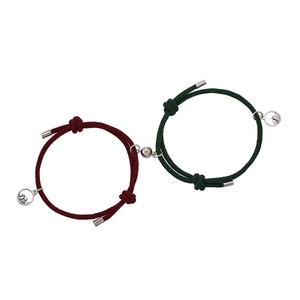<span class=keywords><strong>Regalo</strong></span> del Día de San Valentín hecho a mano ajustable mar montaña juramento <span class=keywords><strong>para</strong></span> siempre amor relación pulsera enlace magnético cadena conjunto pareja - Product Image 3