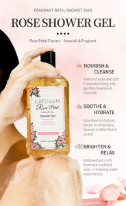 GREENLEM Gel Douche aux Pétales de Rose Infusé avec de Vrais Pétales de Rose Hydratant et Nourrissant pour Femmes - Product Image 4