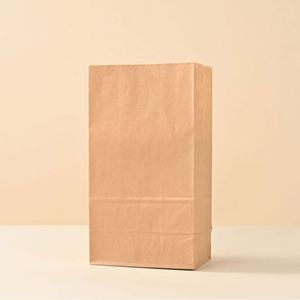 Emballage alimentaire de luxe écologique sans poignée, sac en papier brun personnalisable avec logo, matériaux recyclés pour une utilisation en carton - Product Image 1