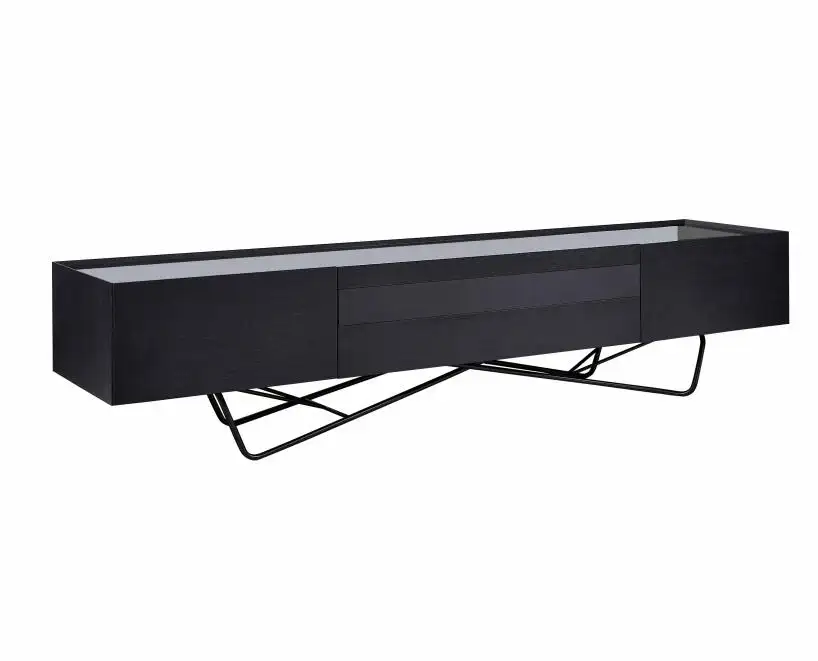 Mueble moderno con base de metal para sala de estar, mueble grande de madera para TV, soporte de TV, nuevo diseño