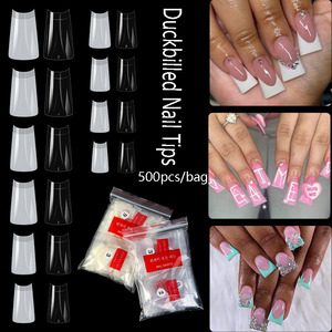 Tipo especial, puntas <span class=keywords><strong>de</strong></span> <span class=keywords><strong>uñas</strong></span> acrílicas <span class=keywords><strong>de</strong></span> pico <span class=keywords><strong>de</strong></span> pato mediano, diseño cuadrado Irregular, modelo <span class=keywords><strong>de</strong></span> dedos, Material Artificial, puntas <span class=keywords><strong>de</strong></span> <span class=keywords><strong>uñas</strong></span> empaquetadas - Product Image 2