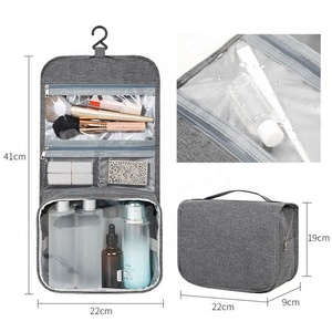 <b>Large</b> Capacity Oxford Cloth Toiletry <b>Bag</b> Fashion Waterproof Hook Custom Logo Geometric Pattern Cosmetics Storage <b>Makeup</b> Zipper - Product Image 4