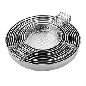 Grand ensemble professionnel de matériel de cuisson en acier inoxydable robuste, tamis à farine empilable, prêt à être expédié, fournisseur industriel fiable - Product Image 3