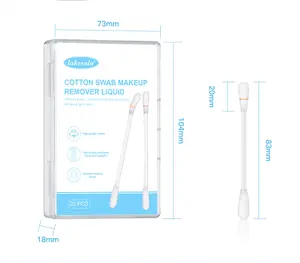 Disposable Portable Brow Eye Lip Gentle Makeup Remover Cotton Swab Liquid Filled Eco Cotton Swab Lipstick Makeup Remover