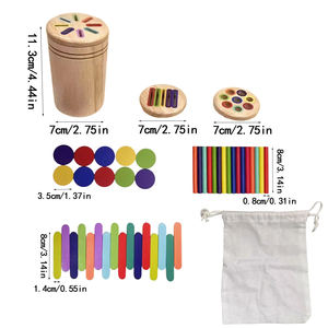 Juguetes Montessori para Bebé 3 en 1, <span class=keywords><strong>Actividades</strong></span> con Vasos de Clasificación por Color, Habilidades Motrices Finas, Juguetes Sensoriales para Niños Pequeños, Juguete de <span class=keywords><strong>Madera</strong></span> INNOTOP para Edades 3-7 - Product Image 3