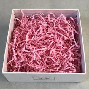 Pink and hot pink color crinkle shred paper with good quality