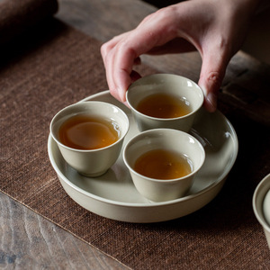 Handcrafted Ceramic <b>Teacup</b> Pottery Round Mini Cup For Kung Fu Tea Set - Product Image 4