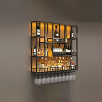 Étagère murale en métal pour la présentation de vin, présentoir de vente au détail pour les magasins de spiritueux, pour bar