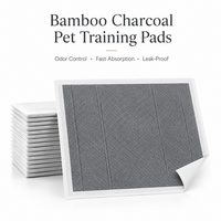 Tapis d'apprentissage jetables pour chiens en charbon de bambou en vrac, séchage rapide, contrôle des odeurs, avec emballage OEM