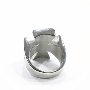 316L Stainless Steel <b>Biker</b> Cross Jewelry Black Enamel Silver Color Big Cross Men's Stainless Steel Jewelry <b>Biker</b> <b>Ring</b> - Product Image 2