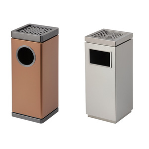 Poubelles de hall d'hôtel, cendriers commerciaux sur pied, cendriers d'entrée d'ascenseur de bureau en acier inoxydable et poubelles de luxe. - Product Image 1