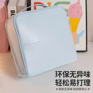 Waterproof Cosmetic Bag For Women Large Capacity Portable Travel Organizer <b>Makeup</b> Storage <b>Case</b> Pink Sky Blue Off White Black - Product Image 4
