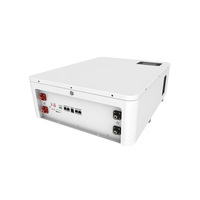 Batterie LiFePO4 51,2 V 100 Ah 5,12 kWh pour stockage d'énergie solaire domestique, design blanc pur, plus de 6000 cycles profonds, BMS intégré, rechargeable