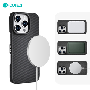 Ốp điện thoại di động bằng sợi carbon siêu mỏng chống vân tay COTECi dành cho iPhone 16 Pro và 16 Pro Max - Product Image 4