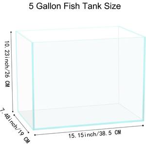 Petit aquarium en verre facile d'entretien, verre transparent, facile à nettoyer, aquarium d'eau douce, aquarium décoratif pour usage domestique - Product Image 2