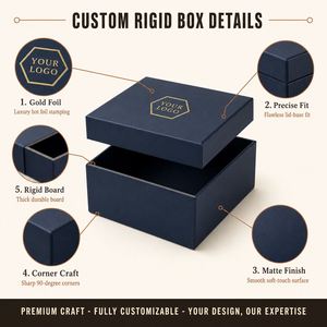 FX Luxury Custom Logo Recyclable Jewelry <b>Gift</b> Packaging Rigid <b>Box</b> Aluminum Foil Lid Velvet Insert Magnetic Closure <b>for</b> <b>Necklace</b> - Product Image 6
