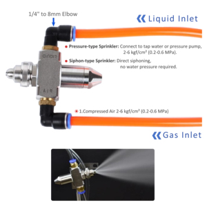 Điều kiện mới vòi phun thép không gỉ siêu âm nguyên tử hóa không khí tạo độ ẩm bụi ức chế phun thiết bị làm sạch một phần - Product Image 4