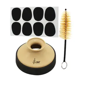 3-in-1 Saxofone Sax Acessórios Kit Incluindo Sax Silencer Mute + Bocal Escova + Bocal Patches Pads