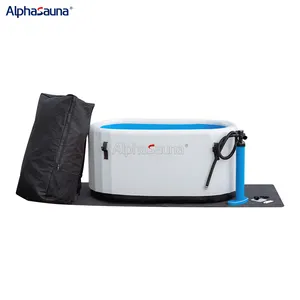 Outdoor Sports Ice Tub Stand Alone Inflatable Cold Plunge Tub With Drain Hot/Cold Plunge