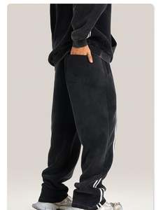 Ensemble sweat-shirt unisexe décontracté de sport pour hommes veste d'hiver lavable en tricot zippé avec doublure en polaire chaude pour l'automne/hiver - Product Image 3