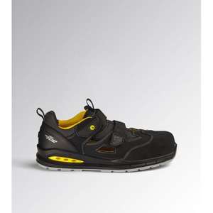 Chaussure de sécurité Diadora Run Net Airbox S1PS à embout en acier, noire, pour homme, antidérapante, respirante, tige en mesh, taille 46 - Product Image 1