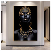 Arte de Pared Nórdico de Belleza Femenina Negra, Decoración para Sala de Estar, Impresiones HD de Mujeres Africanas, Pósters, Cuadros, Figuras Decorativas