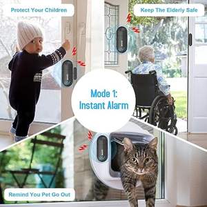 Alarme de Sensor de Porta Sem Fio Daytech com Logotipo Personalizável, Sensor Magnético para Janela, Dispositivo de Alarme de Segurança Residencial e Segurança Infantil - Product Image 3