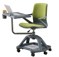 Chaise d'école fabriquée en Chine, mobilier de salle de classe, chaise de formation en PP avec tablette d'écriture