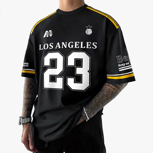 Camiseta Versátil de Manga Corta, Jersey Deportivo Personalizable con Estampado Digital 3D, Jersey Holgado para Hombre - Product Image 1