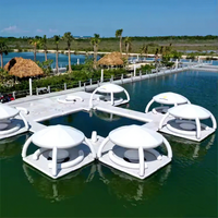 Tente flottante aquatique gonflable pour île aquatique, jet ski, tente de banas flottante, fête aquatique gonflable