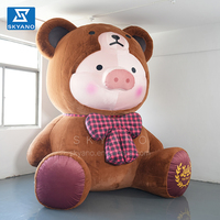 Personnage de dessin animé cochon gonflable floqué sur mesure, animal gonflable géant pour la décoration de centres commerciaux et de fêtes