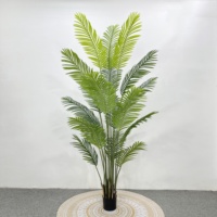 Vente en gros de plantes artificielles en plastique Dypsis Lutescens en pot, faux palmier décoratif d'intérieur, plantes simulées