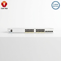 Switch Cisco Catalyst 1300 C1300-24P-4G de 24 Puertos Gigabit PoE de Escritorio, Administrado por Nivel 2, Nuevo y Sellado de Fábrica