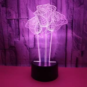 Regalo de San Valentín para Enamorados, Lámpara de Mesa Creativa con Efecto 3D, Lámpara de Noche LED Visual 3D de Ídolo Kpop, Lámpara de Noche Infantil - Product Image 3