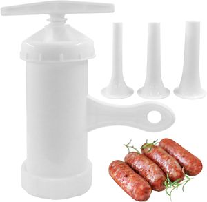 Machine à saucisses manuelle en plastique écologique, compatible lave-vaisselle, avec 3 dispositifs pour les boulettes de viande et l'utilisation en cuisine - Product Image 1