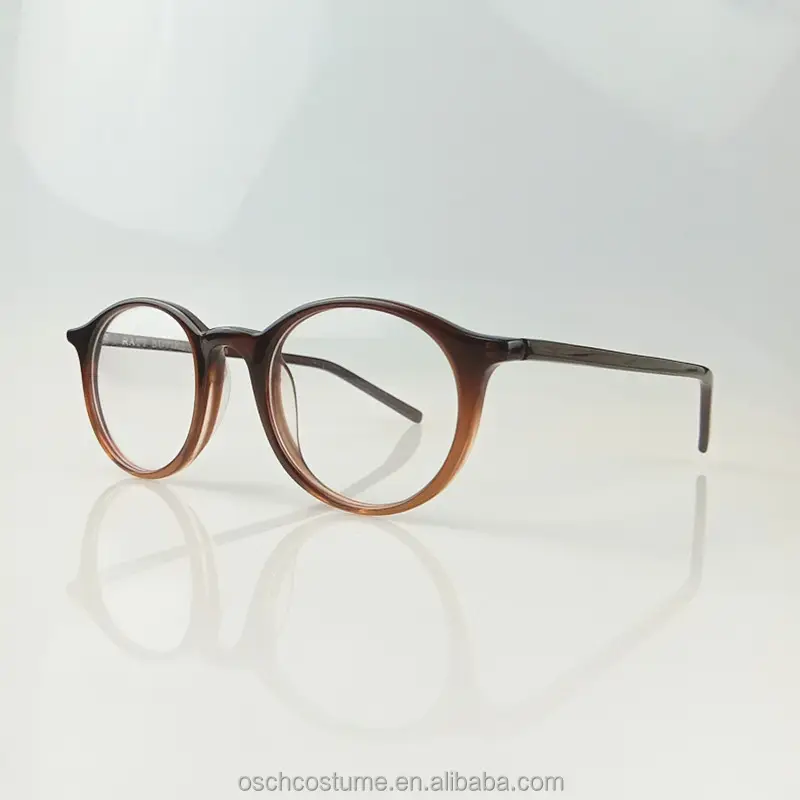 koreanische dünne leichte blaulicht-optische Brille rund retro-Brille handgefertigte Rahmen Großhandel individuelles Logo Acetat-Brille