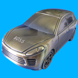 Custom Zinc Alloy Car Model Bright Nickel Magnetic Desktop <b>Paperweight</b> Office Decor Gift Compact Geometric Shape - Product Image 4