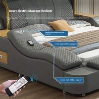 Lit de mariage double Tatami, massage électrique intelligent, multifonctionnel, emballage souple, idéal pour une chambre principale