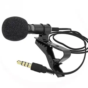 Microphone portable lavalier 3.5mm, microphone filaire à clip pour téléphone et ordinateur portable, mini microphones