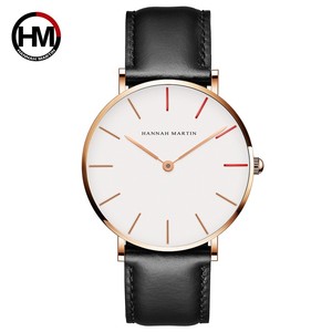 HANNAH MARTIN WATCH FACTORY Mouvement à quartz japonais de haute qualité 3 ATM <span class=keywords><strong>Montre</strong></span>-bracelet étanche Relojes Hombre avec bracelet milanais - Product Image 5