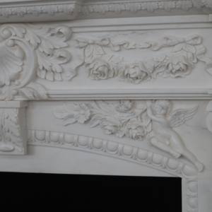 Chimenea de chimenea de mármol bonita natural exquisita tallada a mano de venta directa de fábrica - Product Image 5