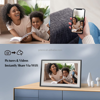 Bingkai Foto Digital WiFi 10 inci Terlaris, Putar Otomatis Hidup/Mati dengan Sensor Gerak, LCD, Cloud Photo, 16/32GB, Fungsi Jam