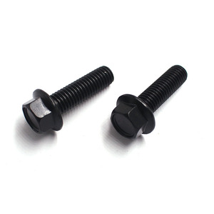 Flangia Integrale in Ottone/Acciaio al Carbonio Nera Resistente alla Corrosione M6 M8 <span class=keywords><strong>M10</strong></span> Anti-Allentamento Alta Coppia Standard ISO Direttamente dalla Fabbrica - Product Image 1