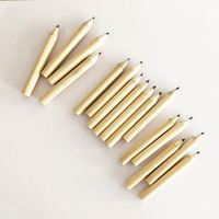 Crayons promotionnels en bois naturel de haute qualité, mini, en vrac, HB, pour le golf, avec logo personnalisé, mine noire standard