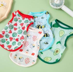 الربيع والصيف خفيف الوزن كارتون مطبوع ملون مريح جيد التهوية للكلاب والقطط - Product Image 4