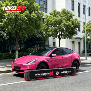NIKO Film Hot Selling 8mil Self-Heating TPU Beetroot Purple Car Vinyl <b>Wrap</b> Glossy Body TPU Color-Changing Function in Stock - Product Image 1
