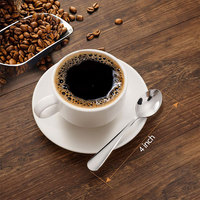 Mini cuillères à café en acier inoxydable 4 pouces, vente en gros, cuillères à expresso Demitasse