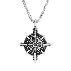 Yunnique – collier avec pendentif boussole viking en acier inoxydable, unisexe, style rétro, forme d'épée, accessoire de bijoux à la mode - Product Image 5