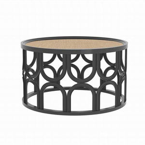 Muebles pequeños modernos de mediados de siglo, mesa de centro de madera redonda de alta calidad - Product Image 2